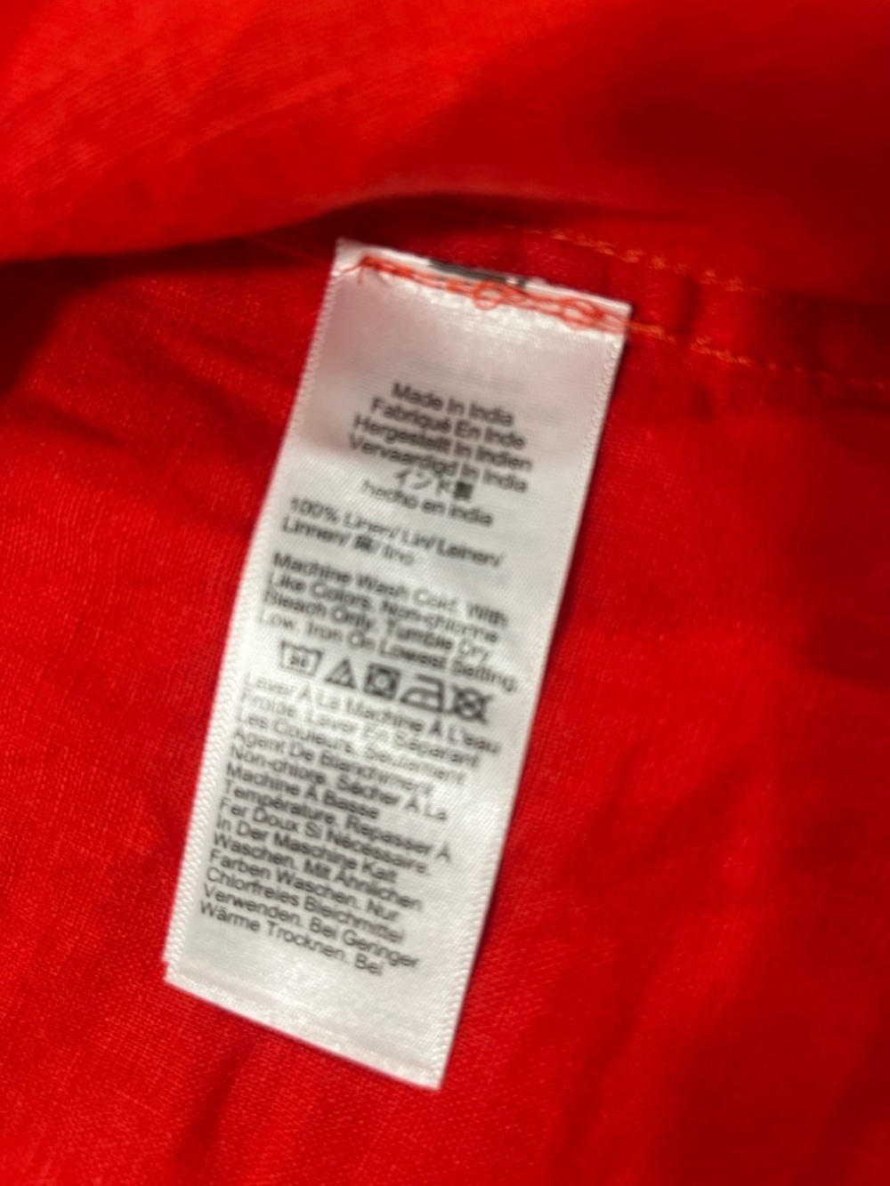 J. Crew Bright linen Split-Neck Peasant Popover Blouse XL Relaxed Top - Picture 5 of 11